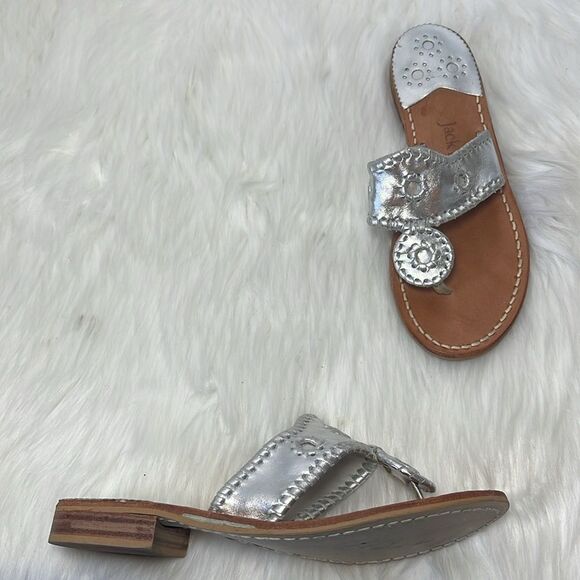 Jack Rogers Jack's Whipstitch Hamptons Slide Thong Sandals Sz 7 - Picture 2 of 7